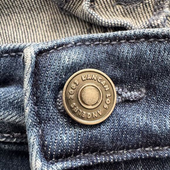 KanCan Jeans Womens Sz 13 30 Blue Straight High Rise Crop Preppy Casual - Picture 4 of 15